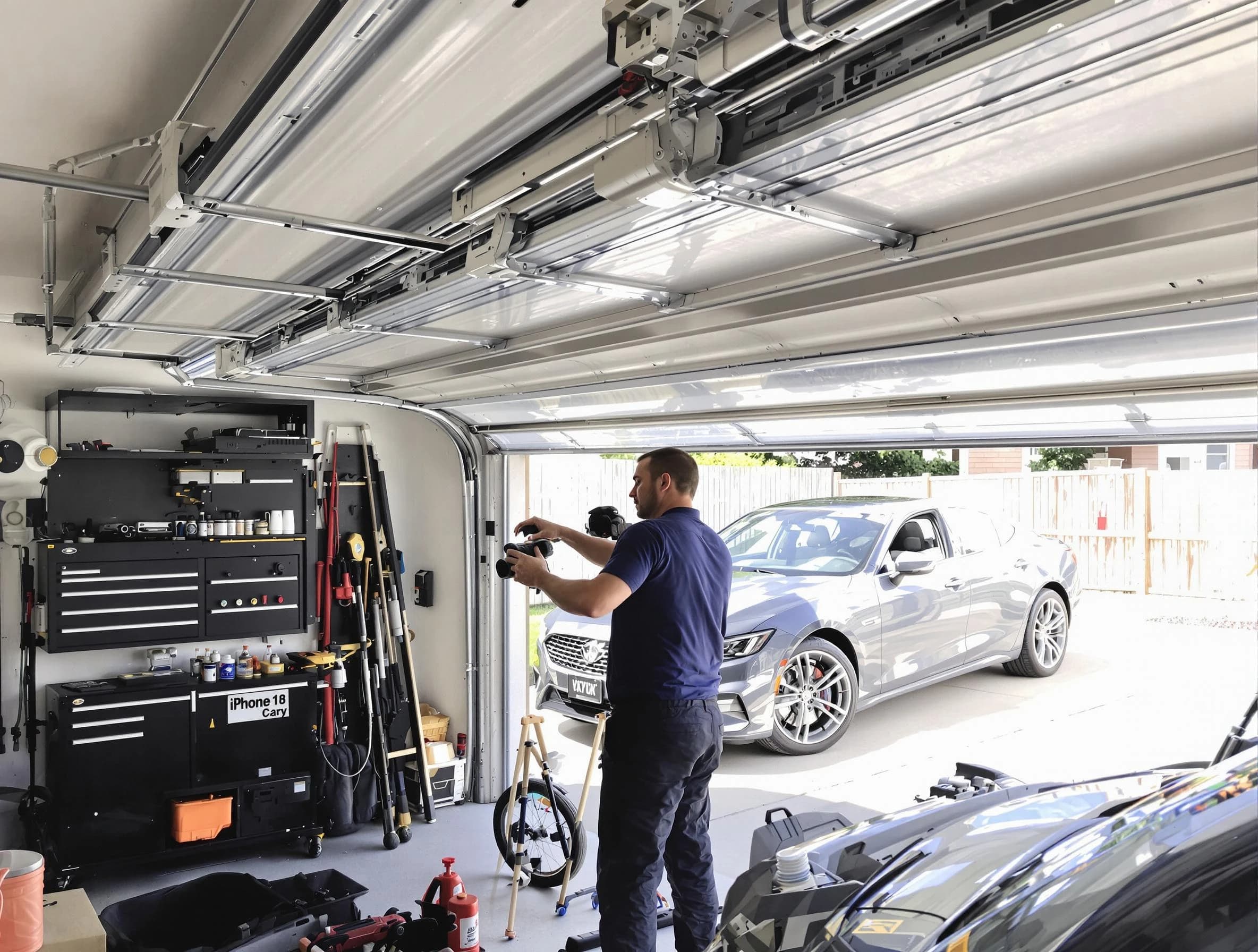 South Valley Garage Door Repair technician fixing noisy garage door in South Valley