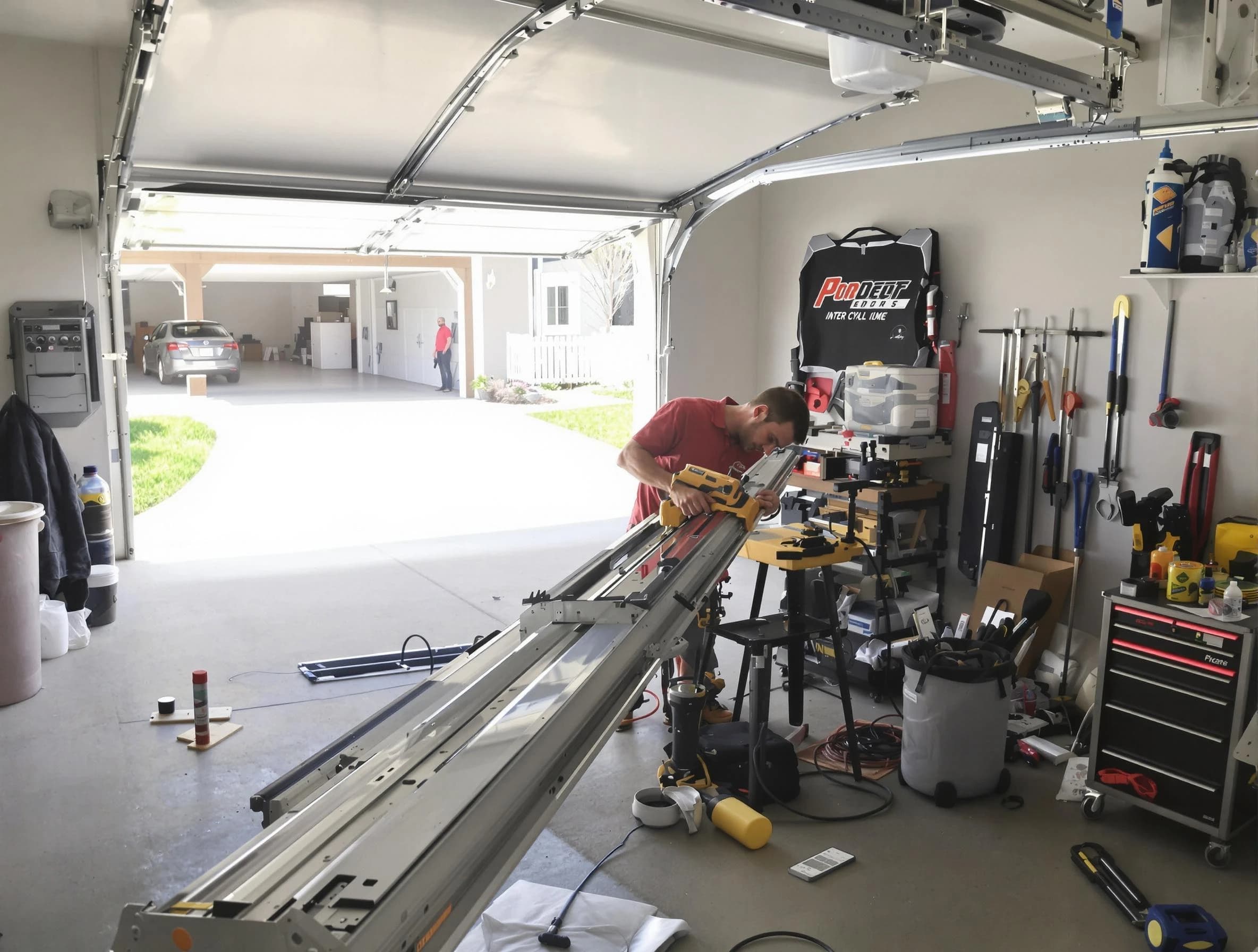 South Valley Garage Door Repair expert performing track repair in South Valley
