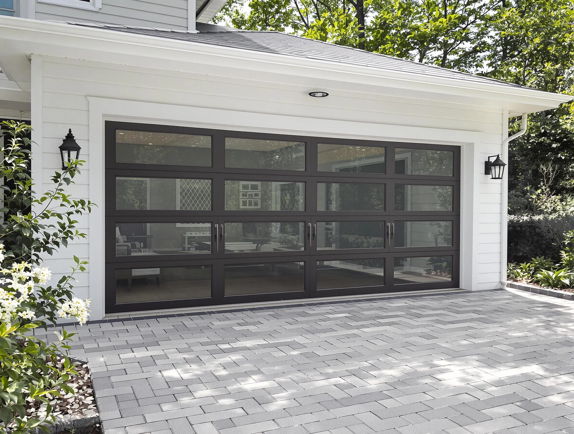 South Valley Garage Door Repair design specialist presenting custom garage door options to South Valley homeowner