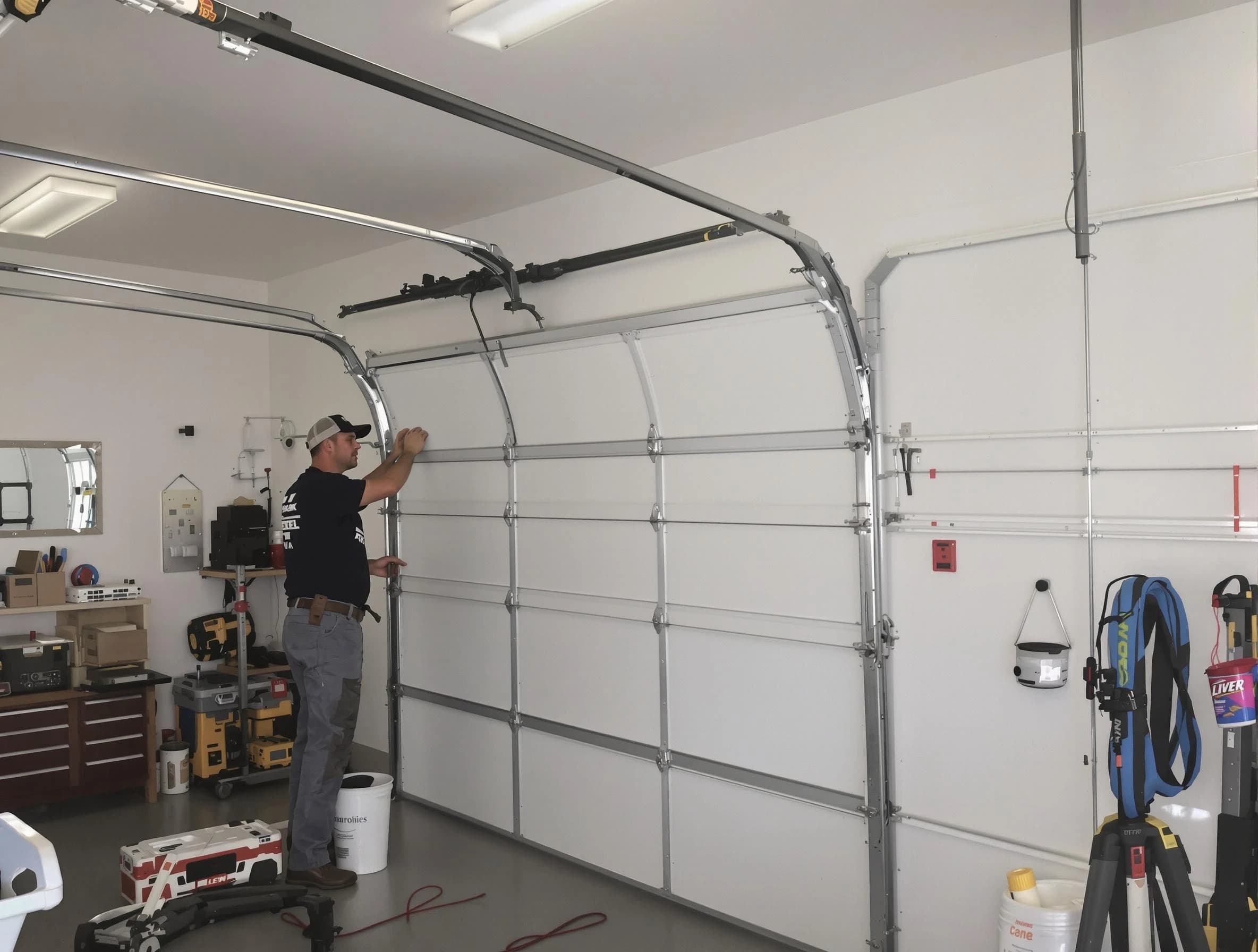 South Valley Garage Door Repair team installing new garage door in South Valley