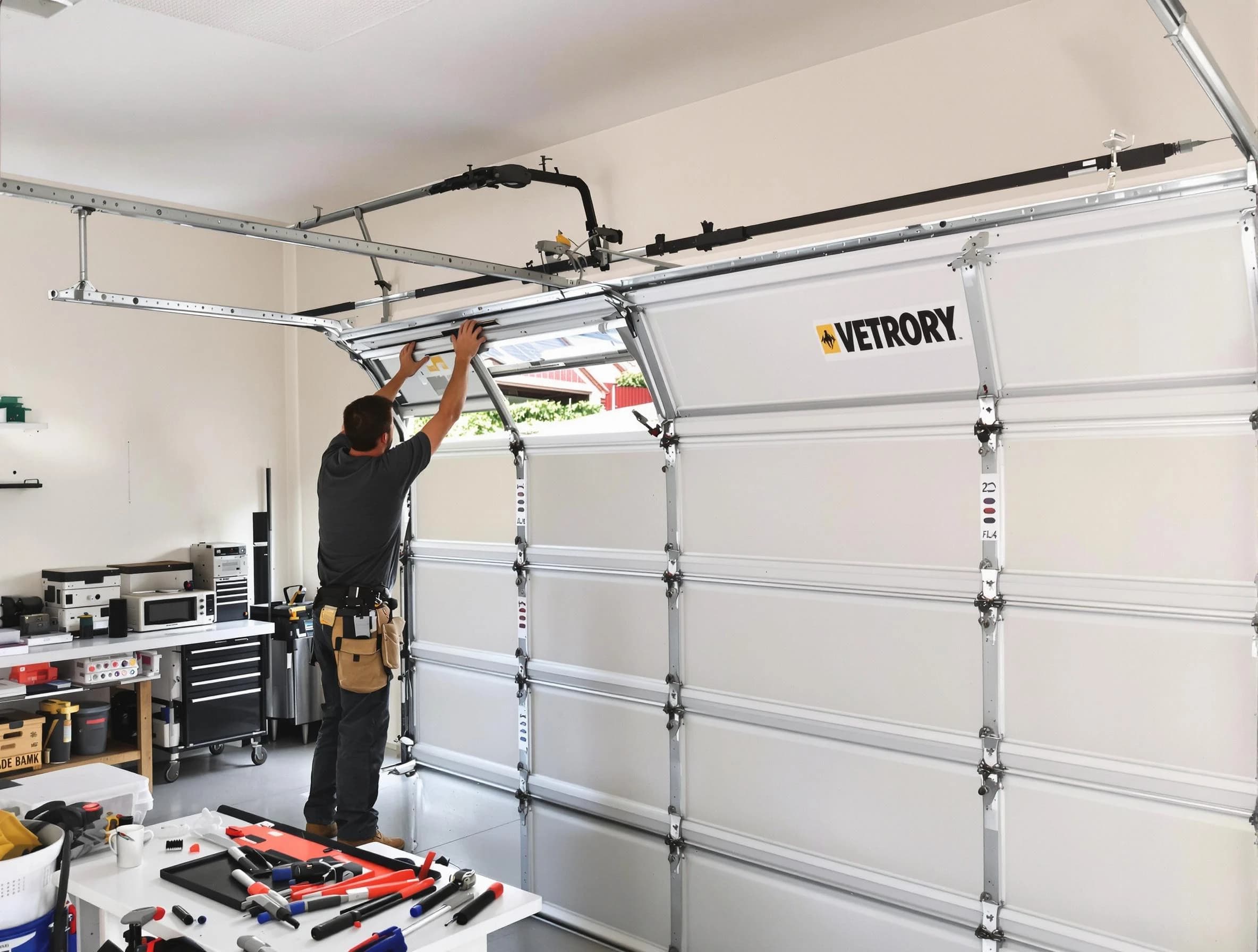 South Valley Garage Door Repair technician performing section replacement in South Valley