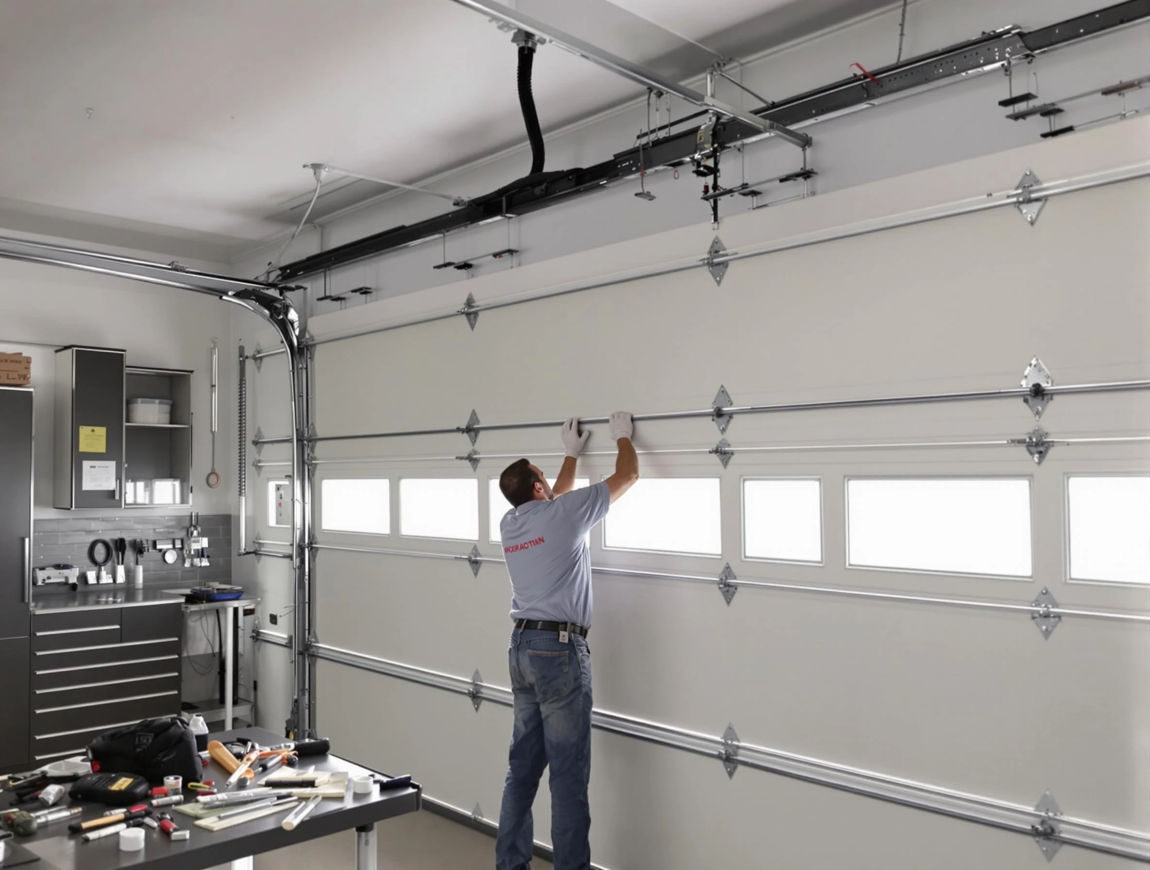Garage Door Track Repair in South Valley