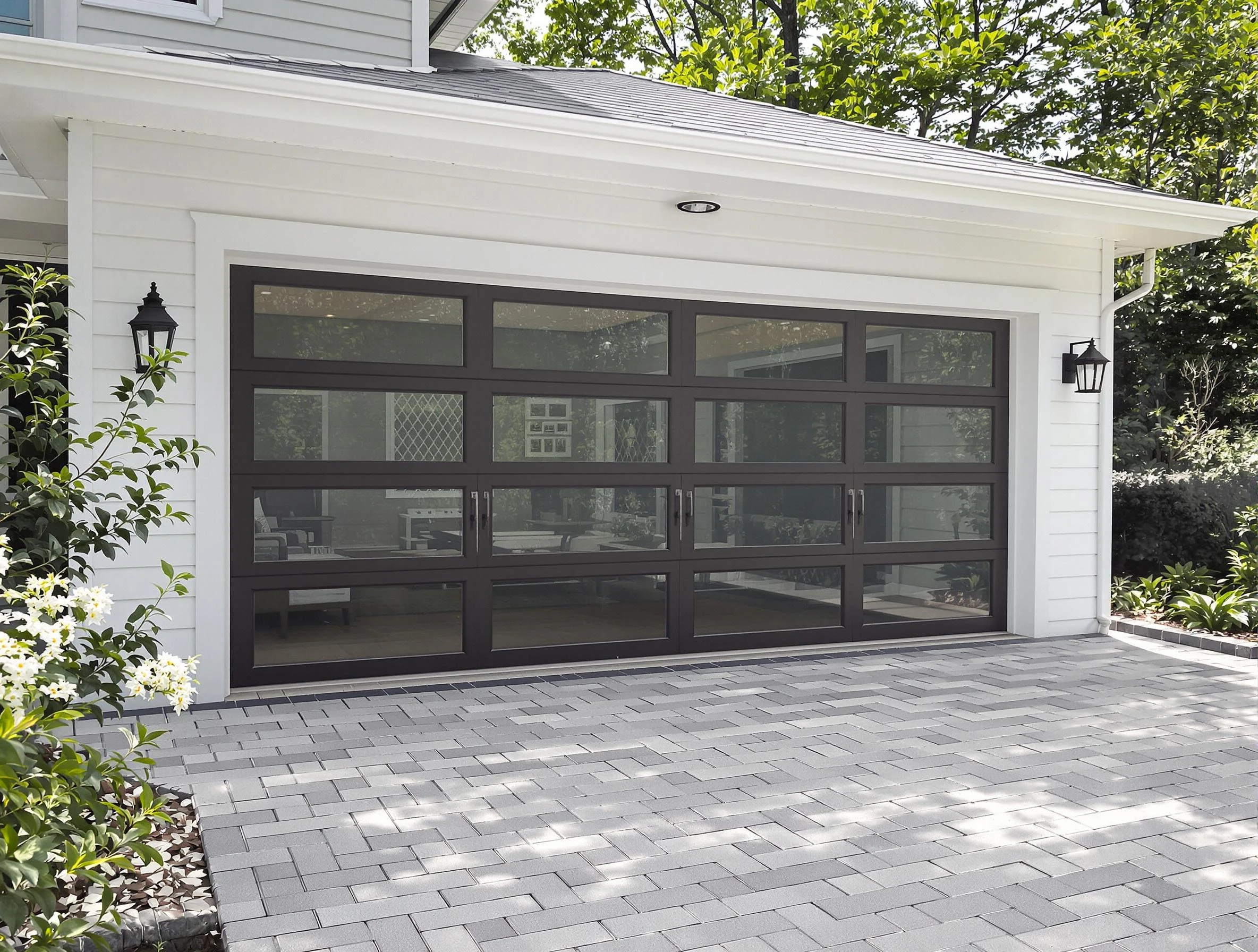 South Valley Garage Door Repair design specialist presenting custom garage door options to South Valley homeowner